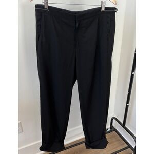 Kit & Ace Wool‎ Silk Cashmere Stretch Cuffed Black Dress Pants Men's 36